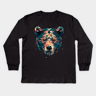 Abstract bear Kids Long Sleeve T-Shirt